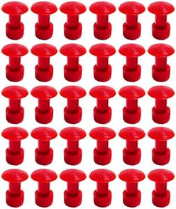 Hyamass 30Pcs 15mm Car Body Paintless Dent Removal Kit Puller Tabs Dent Repairs Tool Set Suction Cup Glue Tabs Auto Dent Puller with Hail Dent Removal Kit(Red)