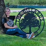 Personalized Oak Tree Metal Yard Si