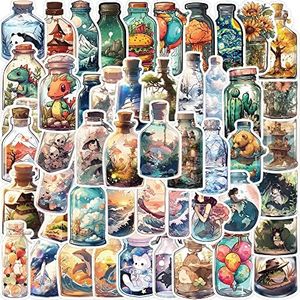 XTTUSDMTZ 100pcs World in Bottle Stickers Pack for Kids Teens Boys Girls, Waterproof Vinyl Stickers for Water Bottle Laptop Phone Hydroflasks Notebook Bike Cup Tablet Luggage, Nice Bottle Decals Pack