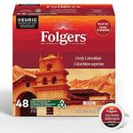 Folgers Lively Colombian Medium Roast Coffee, Single-Serve K-Cup Pods For Keurig Coffee Makers, 48 Count