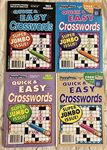 Lot of 4 Penny Press Quick & Easy Crosswords Super Jumbo Issue Crossword Puzzles Books 2019 2020