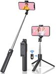 FAPPEN Selfie Stick, 4 in 1 Extendable Bluetooth Selfie Stick Tripod with Detachable Wireless Remote, Selfie Stick for iPhone 15,14 13 12 11/Sumsung