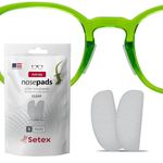 Setex Gecko Grip Glasses Nose Pads (5 Clear Pairs) - Anti-Slip Ultra-Thin 0.6 mm, Micro-Structured Fibers, Ultra-Strong Grip, Ultra-Soft, Self Stick Adhesive, 0.6 x 7 x 16 mm