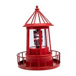 BESPORTBLE Rotating Beacon Light Fairy Garden Tower Statues Ocean Decor Solar Light Outdoor Rotating Led Lighthouse The Lighthouse Outdoor Lighthouse Abs Rotatable to Rotate