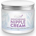 Eva Naturals Safe Nipple Cream for Breastfeeding - Nipple Balm for Dry Cracked Nipples - Lanolin Free Nipple Butter for Breastfeeding Pain with Organic Shea Butter, Coconut Butter & Argan Oil