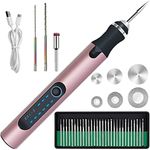 Electric Micro Engraver Pen Tip Engraving Cordless Metal Jewelry Wood Glass Tool (Rose)