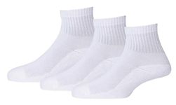 RC. ROYAL CLASS Kids Organic Cotton Solid Ankle Length Cushioned Sole White School/Uniform/Formal/Casual Socks for Boys & Girls (Pack of 3 Pairs)(3-4 Years)