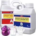 Epoxy Resin - 1.2L / 48oz Crystal Clear Epoxy Resin Kit for Casting and Coating, Table Tops - Bubble Free Fast Curing 2 Part Art Resin for Jewelry Making, Wood, Resin Moulds, Countertop, River Table