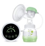 MAM 2-in-1 Single Electric Breast Pump | Quiet and Comfortable Pumping | Soft Silicone Breast Funnel | Newborn Essentials | Green (Various Designs)
