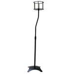 MYL Adjustable Height Satellite Speaker Stand for Echo (2nd / 3rd Generation) Echo Plus (2nd Generation) and Google Home. (Floor Stand Large, Black)