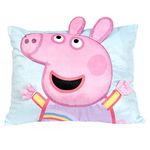 Peppa Pig 3D Decorative Throw Pillow for Kids Soft Plush Embroidered Cushion for Girls and Boys Gift Essential (13”x16”) by Nemcor Blue