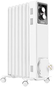 Dimplex 1.5kW Radiator ECR15, Oil Free Eco Column Heater, Freestanding Electric Heating Unit, Quiet Plug In Lightweight Portable Compact Electric Home Heater with Thermostat – White