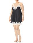 Natori Women's Enchant Chemise, Black/Ivory, X-Large