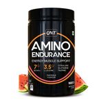 QNT Amino Endurance (BCAA)| 400g | Pasteque flavor | 30 Servings (7g BCAA, 3.5g L-Leucine, Vitamin B6) Supports Muscle Building & Recovery