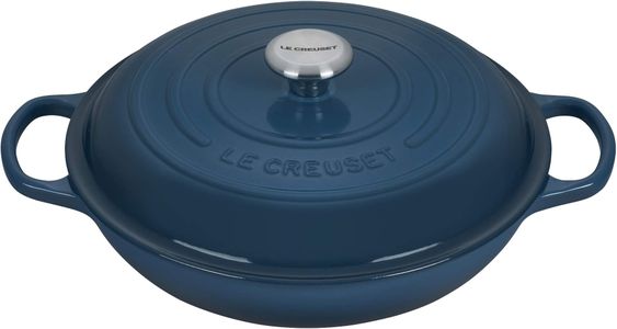 Le Creuset Signature Shallow Casserole 30cm – Deep Teal, Stainless Steel Knob
