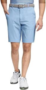 M MAELREG Golf Shorts Men 7'' Inseam Quick Dry Stretch Waist Moisture Wicking Water-Repellent Flat Front Flex Mens Shorts, Light Blue, 38 Regular