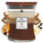 WoodWick Medium Hourglass Trilogy Scented Candle | Café Sweets | with Crackling Wick | Burn Time: Up to 60 Hours