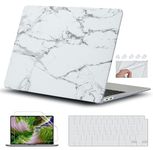 Gioia Bazaar Compatible with MacBook Air 15 inch Case Cover 2023 Release A2941 M2 Chip, Protective Plastic Hard Shell Case Cover (Marble White Black)