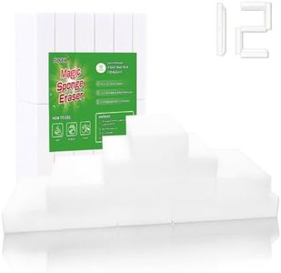 Magic Melamine Sponge Eraser, 12 Pack Disposable Magic Cleaning Erasers in Bulk, No Scratch & Super Absorbent, Multi-Functional Melamine Foam Sponges for Bathroom Window Shoes Kitchen