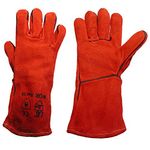 Ultimate Industrial WGR - SIZE MENS WGR Standard Welding Gauntlet, Single Pair, Size 10/Large, Red