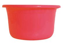 Kuber Industries Bath/Washing Tub|Multipurpose with Unbreakable Material|Size 46 X 46 X 28 Cm, Pack of 1, Capicity 35 LTR (Red)-KUBMART11732 (Plastic)