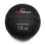 AmStaff Fitness Pro Medicine and Wall Balls - Ideal Workout Equipment for Strength, Power and Conditioning Training - Non-Slip Grid and Double Stitching (16lbs)