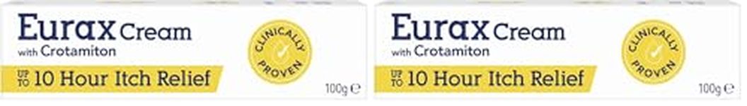 Eurax Itch Relief Cream, Hydrating Relief from Itchy & Irritated Skin, Alleviates Itching from Rashes, Eczema, Dermatitis & Chickenpox, Dermatologist Recommended, Contains Crotamiton, 1 x 100g