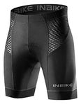 INBIKE Cycling Shorts Men Padded Mountain Bike Mens Womens MTB Underwear for Women Bicycle Road Riding Cycle Shorts Clothes Foam Padding Tight Bikes Black 2XL