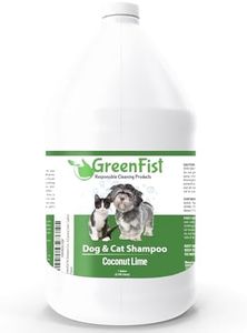 GreenFist Pet Shampoo Conditioner for Dogs & Cats Care Intense Cleaning Power Sooth Skin Made in USA (Coconut Lime 1 Gallon)