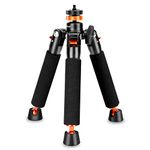 Koolehaoda Mini Tripod with 1/4" and 3/8" Screw,Universal 3 Legs Monopod Base Stand Unipod Support Compatible with DSLR Cameras Video Micro Shooting