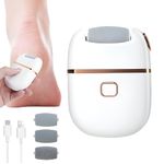 Adiguru Callus Remover for Feet – Rechargeable Foot Scrubber for Dead Skin & Cracked Heels – Pedicure Device with 3 Roller Heads, 2 Speeds & Waterproof Design for Smooth, Soft Feetr (Callus Remover Pedicure Device)
