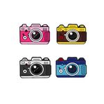 ARFUKA Enamel Pins Set Camera Enamel Lapel Pins Brooches Clothes Lapel Pin Jewelry Gift for friends Pack of 4