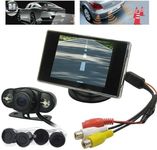BW® Car Parking Kits - Wireless Rearview Camera + 4 Parking Sensor + 3.5 Inch Monitor