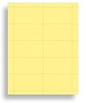 Plain Yellow 110lb Index Business Cards - 25 Sheets / 250 Business Cards - Inkjet & Laser