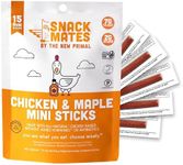 The New Primal Snack Mates Chicken & Maple Sticks, Gluten Free Healthy Snacks for Kids, Low Sugar High Protein Back to School Snacks, Mini Paleo Jerky Meat Stick, 7g Protein, 50 Calories, 15 Pack