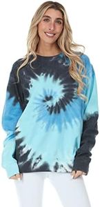 DARESAY Tie Dyed Sweatshirt-Blue Ocean-L