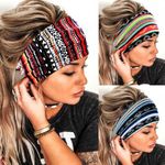 Aceorna Boho Headbands Wide Knot Hair Band Elastic Turban Head Band Stretch Twist Head Wraps Fashion Hair Accessories for Women 3 Pcs (Set A)