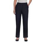 Alfred Dunner Womens Plus Average Pant, Black, 22W