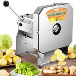 Newhai Upgraded Electric Potato Slicer Commercial Onion Sweet Potato Slicing Machine Cabbage Shredder Vegetable Fruit Cutter 0-0.4’’ Stainless Steel