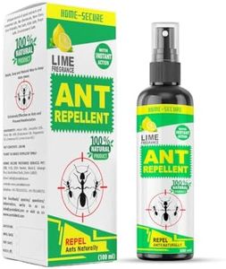 Home-Secure Ant Repellent Spray | Natural, Non-Toxic, Herbal Ant Repellent For Home | Instant Action Performance, Chemical Free, Eco-Friendly | Pet Safe, Baby Safe | With Refreshing Lime Fregrance - 100 ml