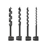 AUSTUFF Hand Auger Wood Drill, Scotch Eye Wood Auger Drill Bit for Bushcraft Backpack, Camping, Outdoor, Hiking and Woodworking, Survival (4pcs)