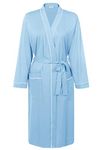 Amorbella Women Robe Long Bathrobes Lightweight Light Blue Large