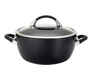 Circulon 87382 Symmetry Hard Anodized Nonstick Stir Fry/Wok Pan with Helper Handle, Stainless Steel, Black