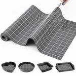 Silicone Baking Mat Roll- Heat Resistant Baking Macaron Bread Mat, Non-stick Pastry Mat, Reusable Dough Rolling Mat, Countertop Protector, Oven Mat, Air Fryer Mat, Refrigerator Mat Multipurpose