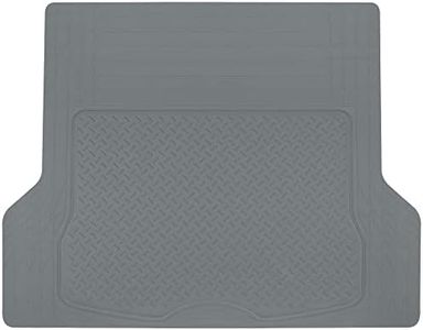 BDK Heavy Duty Cargo Liner Floor Mat-All Weather Trunk Protection, Trimmable to Fit & Durable HD Rubber Protection for Car SUV Sedan Auto, Gray (MT785GRAMw1)