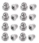 TERF® M8 Dome Cap Nuts M8 (8mm) Steel Dome Cap Hex Nut Head Acorn Nuts Cover - Pack of 20