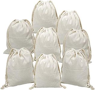 Freletry Drawstring 100% Cotton Muslin Bags Reusable Storage Bag for Shopping Home Kitchen Food Grocery Vegetable Storage etc. (8 PCS 8"x10"/20x25cm)