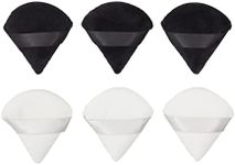 Glamlily Triangle Makeup Velour Puffs for Powder, Foundation, Blush (2.7 In, 6 Pack)