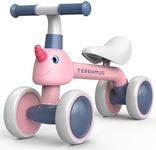 TERRAMUS Baby Balance Bike for 1 Year Old Gifts Boys Girls - Toys for 12-24 Month Toddler Balance Bike, No Pedal 4 Wheels Infant Baby Walker Pre-School First Riding Bike, Best First Birthday Gifts