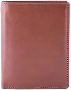 DiLoro Mens Wallet RFID Blocking Genuine Full Grain Leather Bifold Wallet with Flip ID Coin and Secure Zip Compartment Extra Large (Bugatti Tan)